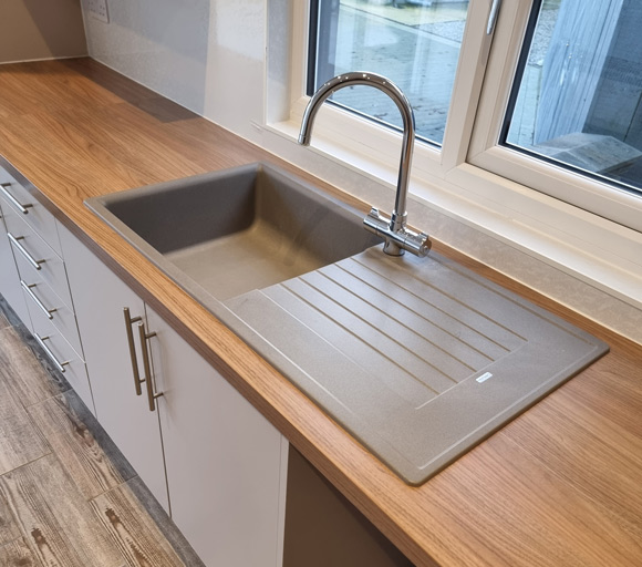 kitchen sink installed by JDN Plumbing and Heating